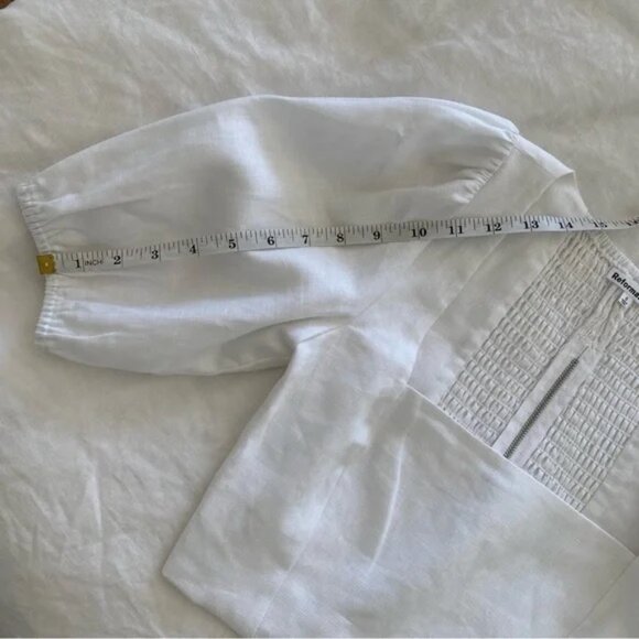 NWT Reformation Yucca Linen Two Piece Skirt Set White Size 0 - Picture 9 of 16